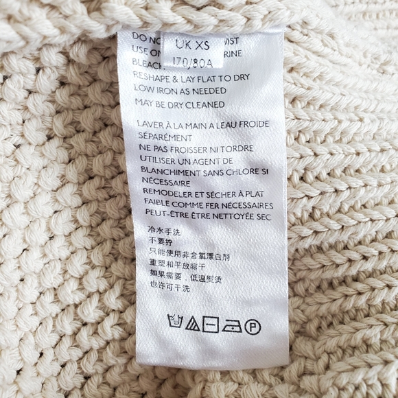 NWT Anthropologie Marci Dip-Dyed Fisherman Cable Knit Grandmacore Sweater XS - Picture 10 of 12